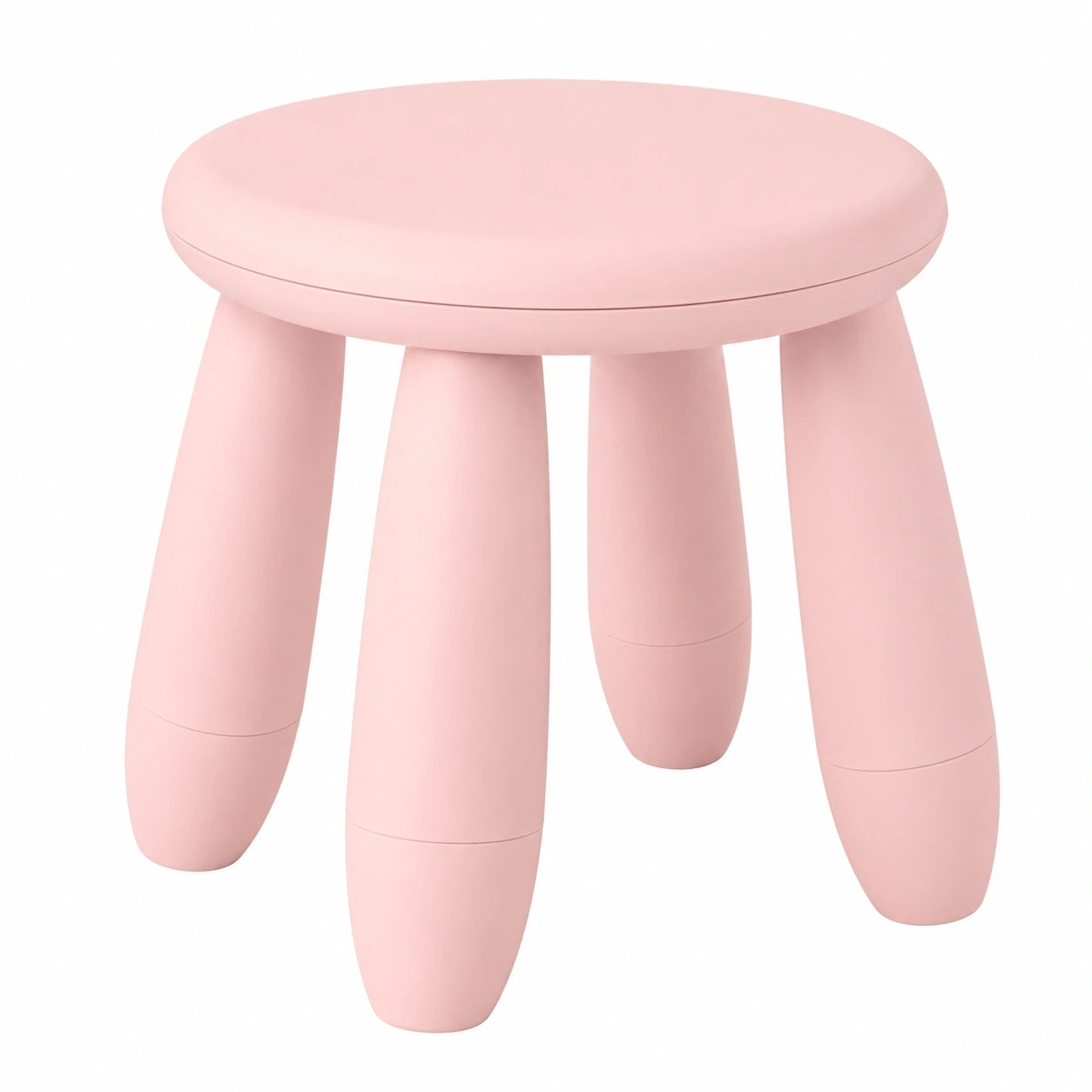 Kinderhocker aus Kunststoff, rutschfest, für Wohnzimmer und Kindergarten, Hellrosa