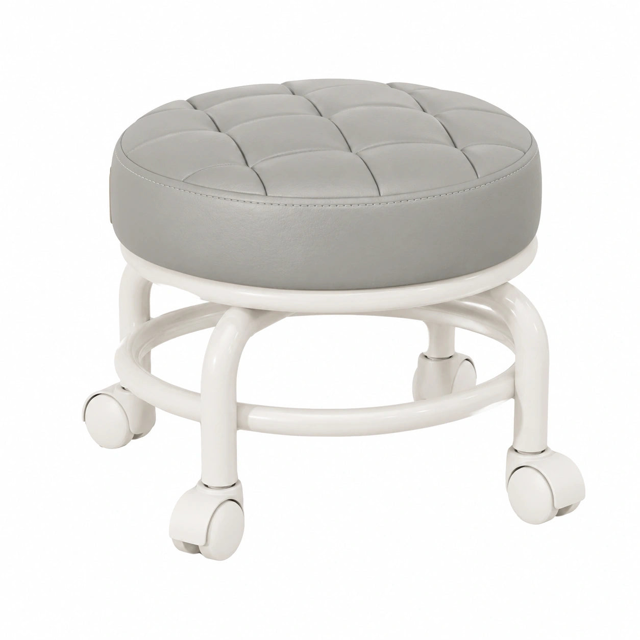 Fenteer Drehbarer Rollhocker für Kinder, Beweglicher Mini-Hocker, Robuster Grauer Hausarbeitshocker