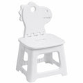 Klappbarer Kinder-Hocker mit Rückenlehne - Dinosaurier und Hasen Design