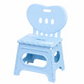 Höhenverstellbarer Klapphocker für Kinderzimmer, faltbarer Kinderstuhl in Blau (Größe L)