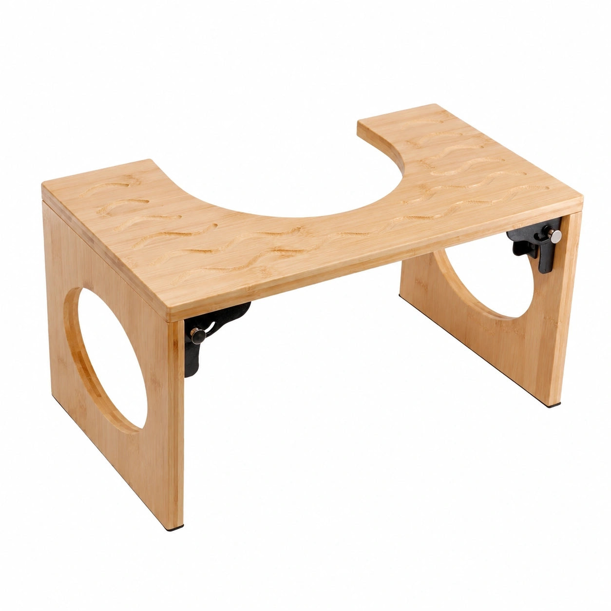Faltbarer WC-Hocker aus Bambus für ergonomische Haltung, platzsparend und umweltfreundlich