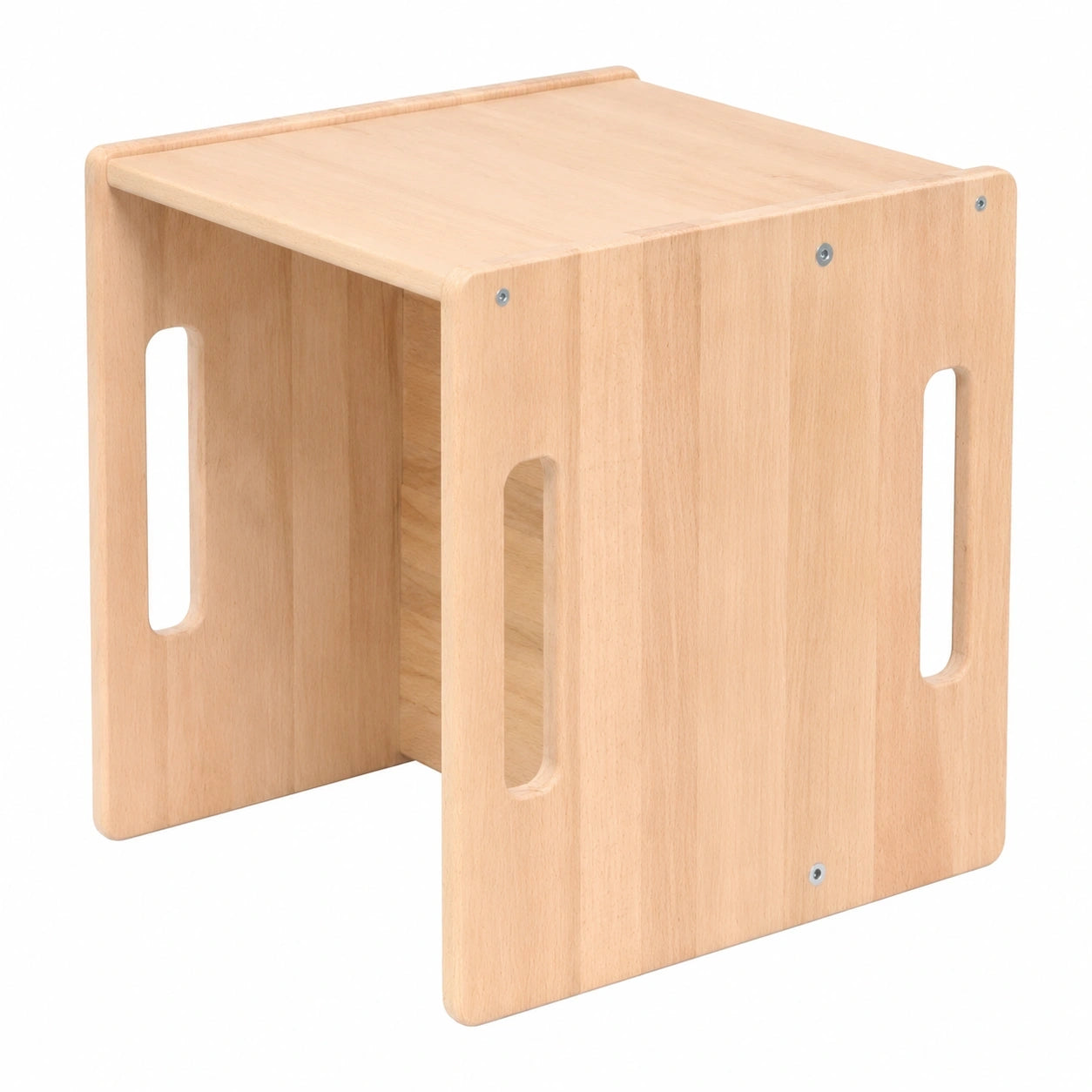 Ehrenkind® Montessori Wendehocker aus FSC®-zertifiziertem Buchenholz, 2in1 drehbarer Hocker und Tisch für Kinder
