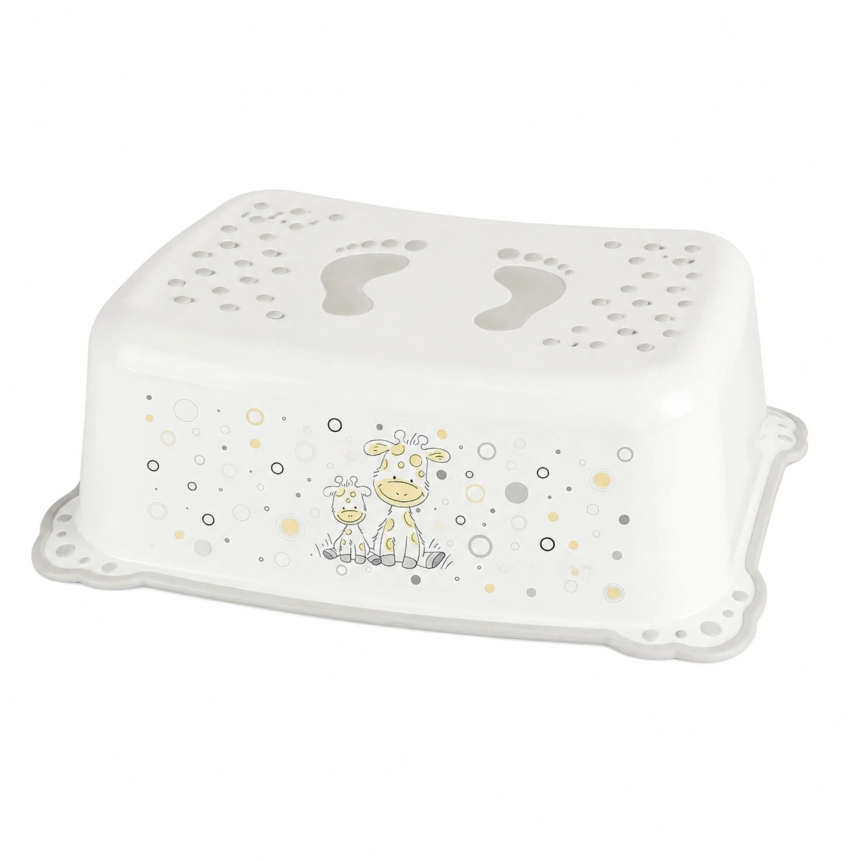 Bieco Kinder Tritthocker mit Giraffenmotiv, rutschfest, Höhe 14cm, Größe 42x28cm, ideal fürs Badezimmer