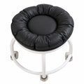 Verstellbarer Drehhocker mit Rollen, Ergonomischer Kinderstuhl, Leise und Stabil, Schwarz