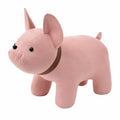 Kinder-Sitzhocker Hunde-Design, Holz-Beine, Rosa, Osmanischer Stil, Stauraum, Wohnzimmer & Flur