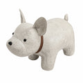 Kinderhocker mit Cartoon-Design, multifunktionaler Fußhocker, weißer Hund, Holzbeine