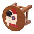ROMBOL Kinderstuhl aus Holz, Astronauten-Design, handgefertigt
