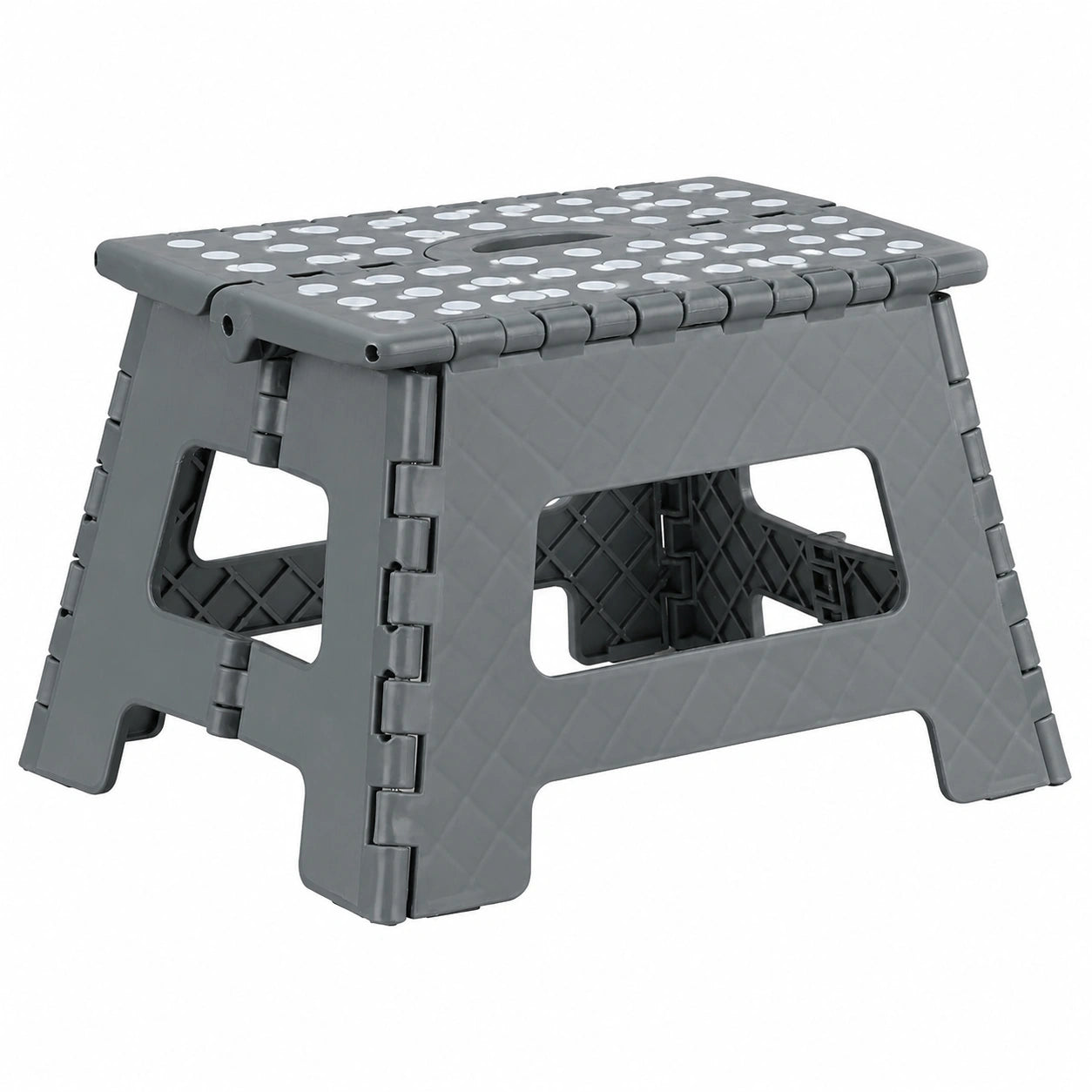 Faltbarer Reise-Klapphocker für Kinder, 22cm, bis 120kg, grau