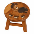 Holzhocker für Kinder, rund, Elefantendesign, vielseitig einsetzbar