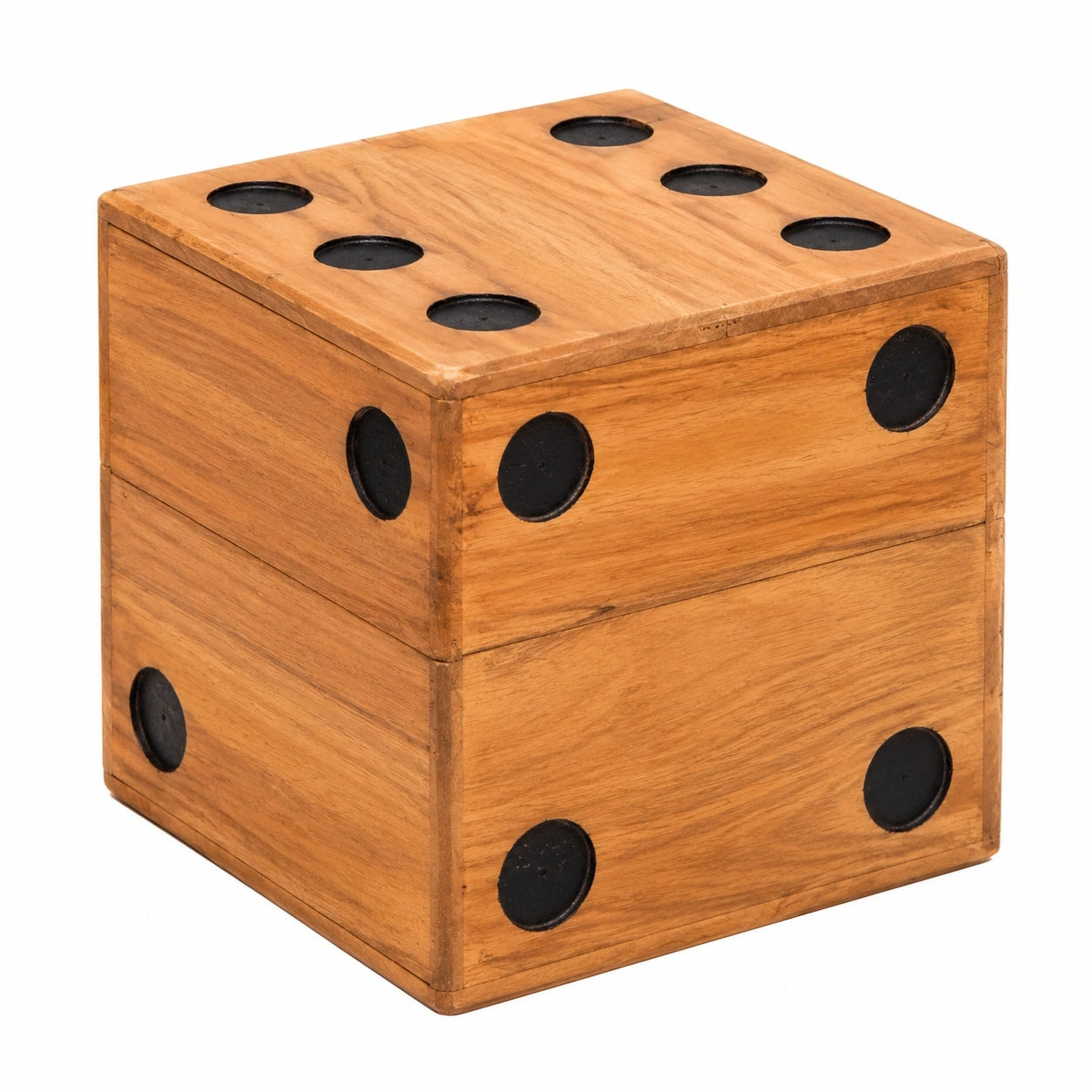 Massivholz Würfelhocker 25cm – Multifunktionaler Sitzwürfel für Kinder und Dekoration