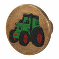 Kinder-Holzhocker Traktor-Motiv, Massivholz, Vielseitig Nutzbar