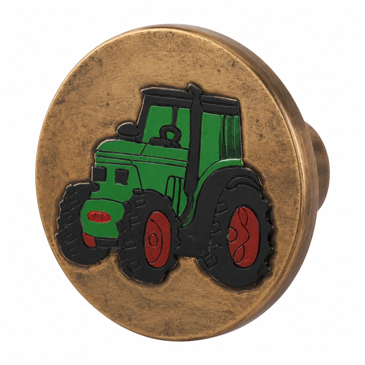 Kinder-Holzhocker Traktor-Motiv, Massivholz, Vielseitig Nutzbar