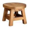 Robuster Holz-Hocker, XL-Design, langlebig und vielseitig nutzbar als Tritthocker, Pflanzständer, Kinderstuhl